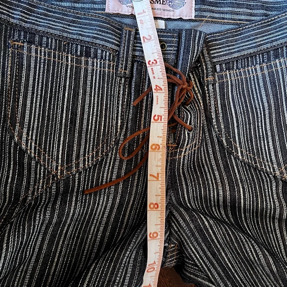 Vintage Y2K Miss Me Flare Wide Lace Up Jeans Pants - Picture 5 of 9
